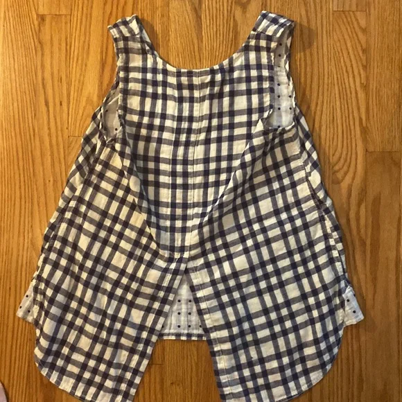 Maeve from Anthropologie blue plaid tank size small - Picture 3 of 4